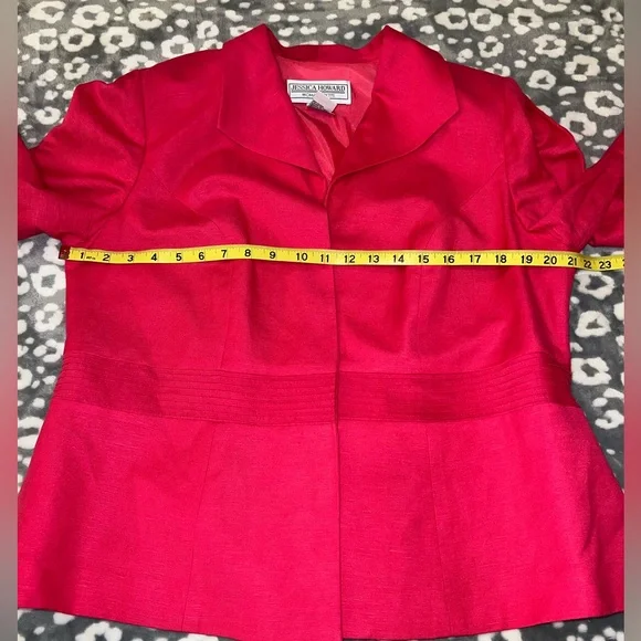 Jessica Howard Petite 2-Piece Pink Dress Set/Linen Blend/Size 16P - Picture 10 of 14